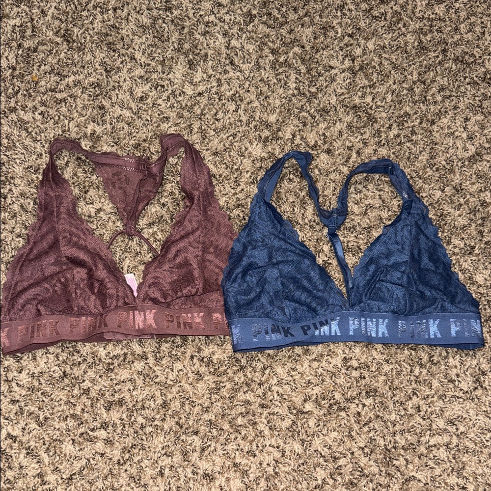 PINK Victoria's Secret Lace Bralettes - Blue, rose and pink
3 for 30